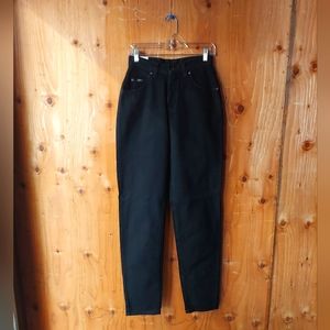 Lee Vintage Black Cotton High Rise Tapered Leg Jeans